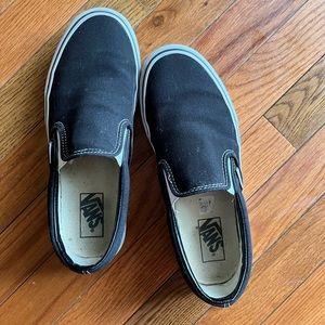 Black and White Slip On Vans, Women’s Size 9